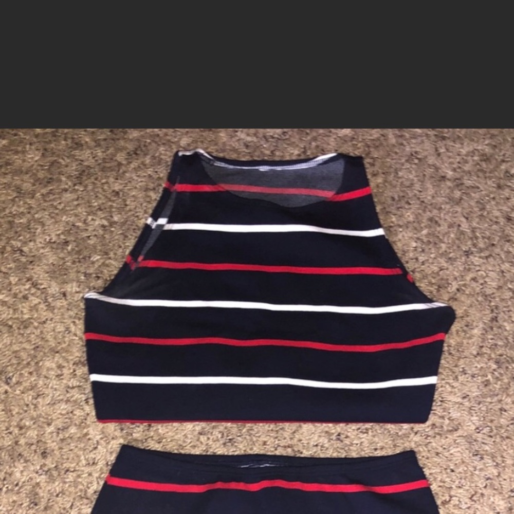 american apparel striped crop top